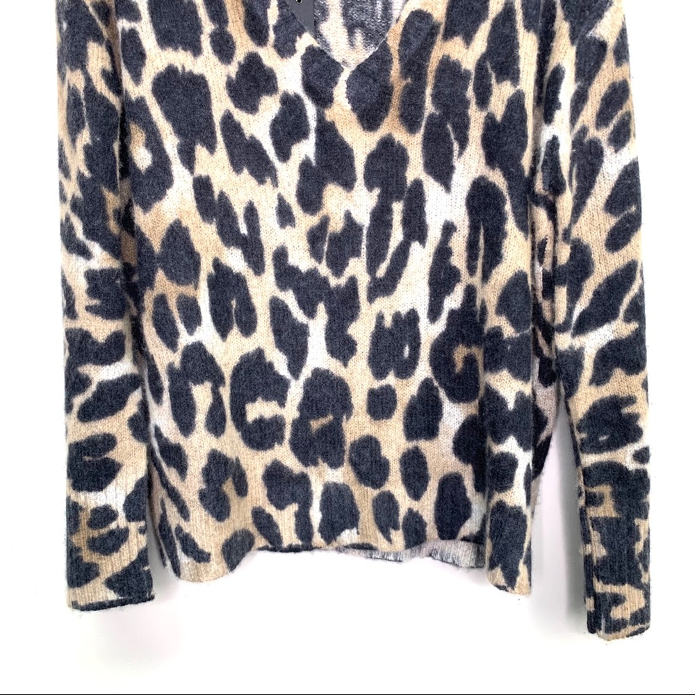 360 Cashmere Geraldine Sweater Leopard Size M - Picture 7 of 13